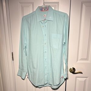 Peter Millar M Aqua Casual Button Down w/ Collar Monogram